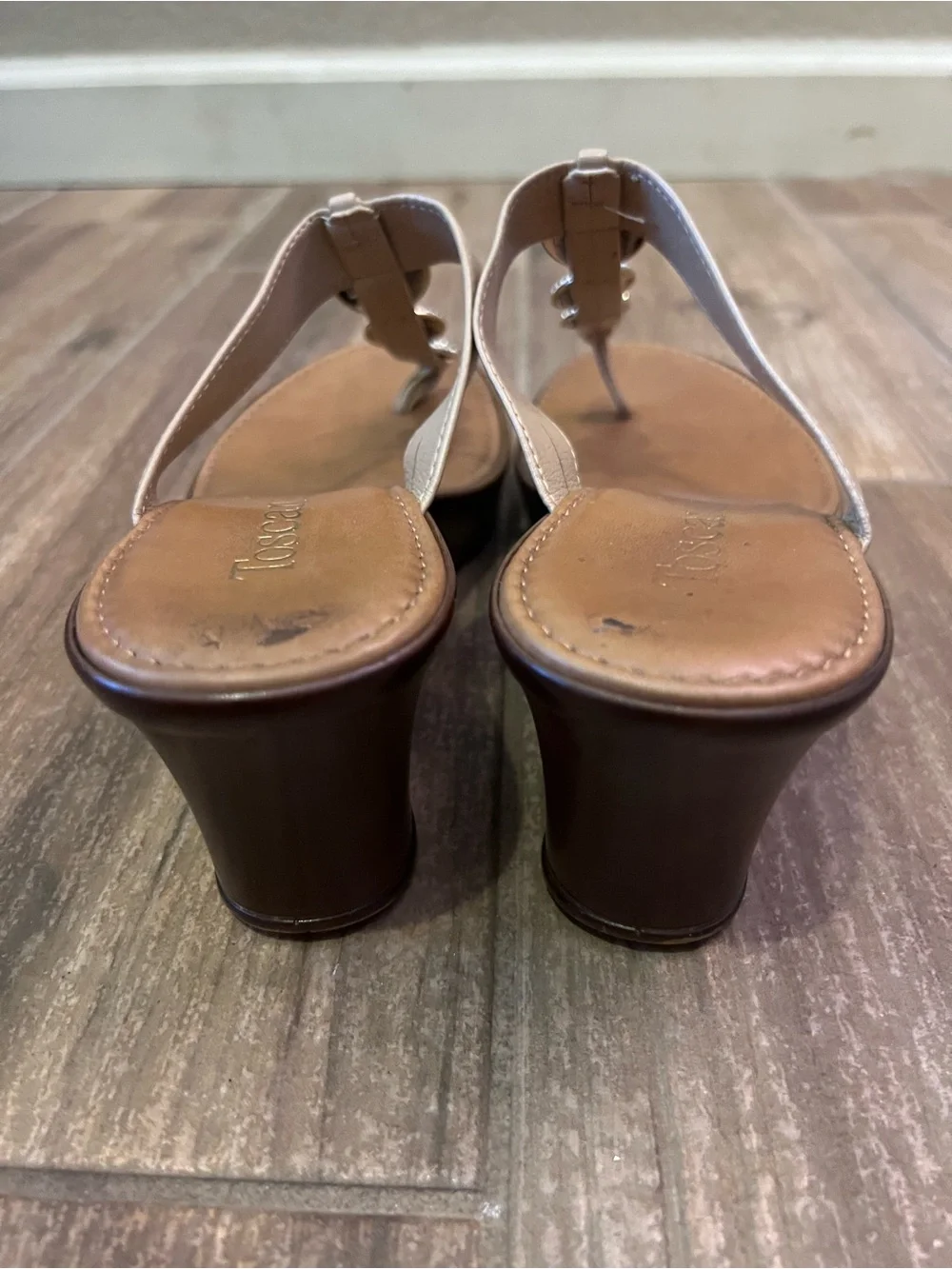 Toscanella 7.5 Italy wedge heels bling rhinestone shoes z10